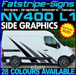 To fit NISSAN NV400 L1 SWB GRAPHICS STICKERS DECALS STRIPES CAMPER VAN MOTORHOME