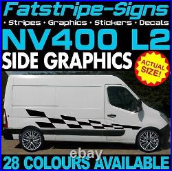 To fit NISSAN NV400 L2 MWB GRAPHICS STRIPES STICKERS DECALS CAMPER VAN MOTORHOME