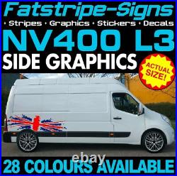 To fit NISSAN NV400 L3 LWB GRAPHICS STRIPES STICKERS DECALS CAMPER VAN MOTORHOME