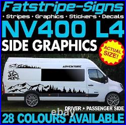 To fit NISSAN NV400 L4 EXLWB GRAPHICS STICKERS DECALS CAMPER VAN MOTORHOME