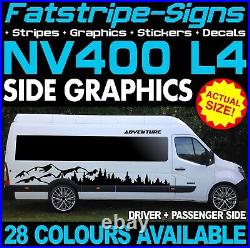 To fit NISSAN NV400 L4 EXLWB GRAPHICS STICKERS DECALS CAMPER VAN MOTORHOME