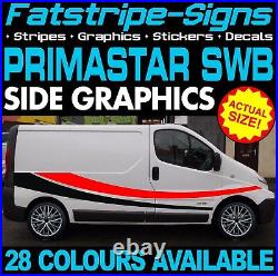 To fit NISSSAN PRIMASTAR SWB GRAPHICS STICKERS STRIPES CAMPER VAN MOTORHOME