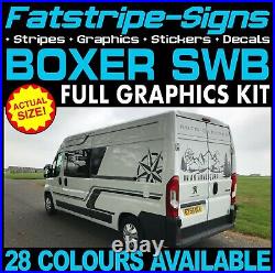 To fit PEUGEOT BOXER L1 SWB GRAPHICS STICKERS STRIPES DECAL CAMPER VAN MOTORHOME