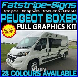 To fit PEUGEOT BOXER L1 SWB GRAPHICS STICKERS STRIPES DECAL CAMPER VAN MOTORHOME