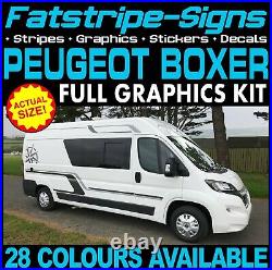 To fit PEUGEOT BOXER L1 SWB GRAPHICS STICKERS STRIPES DECAL CAMPER VAN MOTORHOME