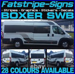 To fit PEUGEOT BOXER L1 SWB MOTORHOME VINYL GRAPHICS STICKERS STRIPES CAMPER VAN