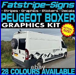 To fit PEUGEOT BOXER L2 MWB CAMPER VAN GRAPHICS STICKERS STRIPES DECAL MOTORHOME