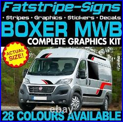 To fit PEUGEOT BOXER L2 MWB GRAPHICS STICKERS STRIPES DECAL CAMPER VAN MOTORHOME