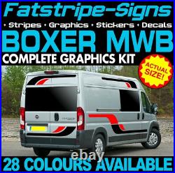 To fit PEUGEOT BOXER L2 MWB GRAPHICS STICKERS STRIPES DECAL CAMPER VAN MOTORHOME