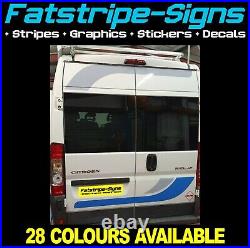 To fit PEUGEOT BOXER L2 MWB MOTORHOME GRAPHICS STICKERS DECAL STRIPES CAMPER VAN