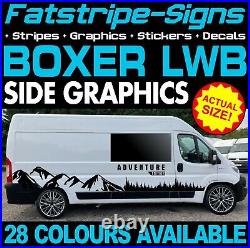 To fit PEUGEOT BOXER L3 LWB GRAPHICS STICKERS STRIPES DECAL CAMPER VAN MOTORHOME