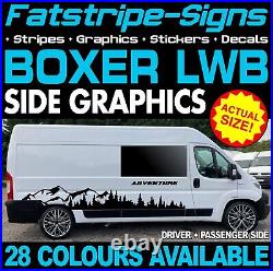 To fit PEUGEOT BOXER L3 LWB GRAPHICS STICKERS STRIPES DECAL CAMPER VAN MOTORHOME