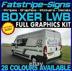 To fit PEUGEOT BOXER L3 LWB GRAPHICS STICKERS STRIPES DECAL CAMPER VAN MOTORHOME