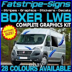 To fit PEUGEOT BOXER L3 LWB GRAPHICS STICKERS STRIPES DECAL CAMPER VAN MOTORHOME
