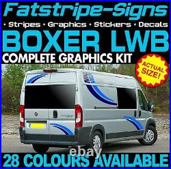 To fit PEUGEOT BOXER L3 LWB GRAPHICS STICKERS STRIPES DECAL CAMPER VAN MOTORHOME