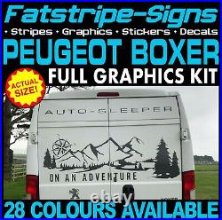 To fit PEUGEOT BOXER L3 LWB GRAPHICS STICKERS STRIPES DECAL CAMPER VAN MOTORHOME