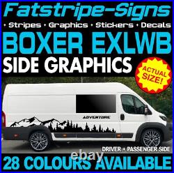 To fit PEUGEOT BOXER L4 EXLWB GRAPHICS STICKERS STRIPES CAMPER VAN MOTORHOME