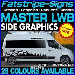 To fit RENAULT MASTER LWB L3 GRAPHICS STICKERS DECALS CAMPER VAN MOTORHOME