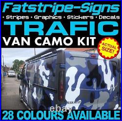 To fit RENAULT TRAFIC LWB CAMO GRAPHICS STICKERS STRIPES CAMPER VAN MOTORHOME