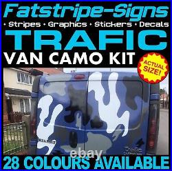 To fit RENAULT TRAFIC LWB CAMO GRAPHICS STICKERS STRIPES CAMPER VAN MOTORHOME