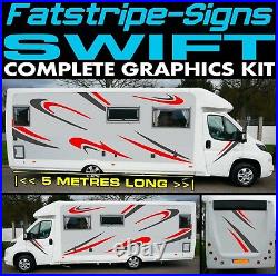To fit SWIFT MOTORHOME GRAPHICS STICKERS STRIPES DECALS CAMPER VAN CONVERSION