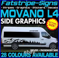 To fit VAUXHALL MOVANO L4 EXLWB GRAPHICS STICKERS DECALS CAMPER VAN MOTORHOME To fit VAUXHALL MOVANO L4 EXLWB GRAPHICS STICKERS DECALS CAMPER VAN MOTORHOME