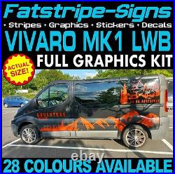 To fit VAUXHALL VIVARO MK1 LWB MOTORHOME GRAPHICS STICKERS CAMPER VAN MOUNTAINS