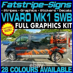 To fit VAUXHALL VIVARO MK1 SWB MOTORHOME GRAPHICS STICKERS CAMPER VAN MOUNTAINS