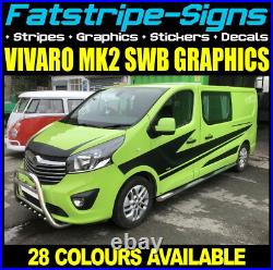 To fit VAUXHALL VIVARO MK2 SWB GRAPHICS STICKERS STRIPES MOTORHOME CAMPER VAN