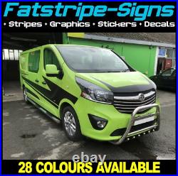To fit VAUXHALL VIVARO MK2 SWB GRAPHICS STICKERS STRIPES MOTORHOME CAMPER VAN