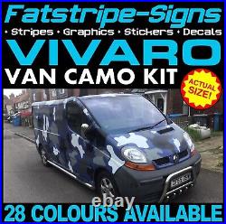 To fit VAUXHALL VIVARO SWB CAMO GRAPHICS STICKERS STRIPES CAMPER VAN MOTORHOME