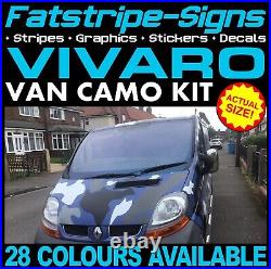 To fit VAUXHALL VIVARO SWB CAMO GRAPHICS STICKERS STRIPES CAMPER VAN MOTORHOME