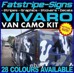 To fit VAUXHALL VIVARO SWB CAMO GRAPHICS STICKERS STRIPES CAMPER VAN MOTORHOME