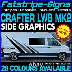 To fit VW CRAFTER MK2 LWB GRAPHICS STICKERS DECALS STRIPES CAMPER VAN MOTORHOME