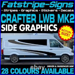 To fit VW CRAFTER MK2 LWB GRAPHICS STICKERS DECALS STRIPES CAMPER VAN MOTORHOME