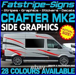 To fit VW CRAFTER MK2 MWB GRAPHICS STICKERS DECALS STRIPES CAMPER VAN MOTORHOME