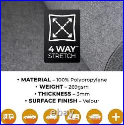 Trident Distributions 4 Way Super Stretch Lining Carpet for Camper Van Motorhome