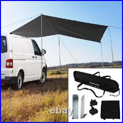 Universal Awning Sun Canopy Sunshade For-Motorhome Van Campervan Suv Black