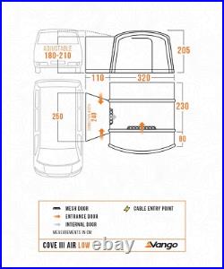 Vango Cove Air III Low Drive-away Inflatable Awning Camper Van Motorhome