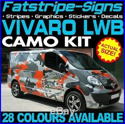 Vauxhall Vivaro Lwb Camo Graphics Stickers Stripes Decals Camper Van Motorhome