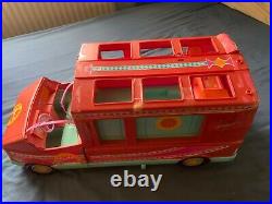 Vintage 6 wheeler, 1988 Italy barbie motor home RV camper van, dolls transport van