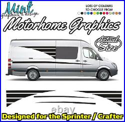 Vw Crafter Motorhome Graphics Stripes Camper Van Stickers Decal 012