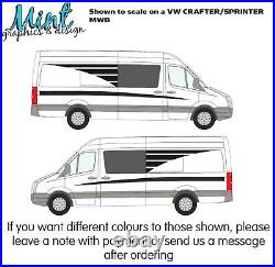 Vw Crafter Motorhome Graphics Stripes Camper Van Stickers Decal 012