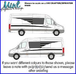 Vw Crafter Motorhome Graphics Stripes Camper Van Stickers Decal 1012